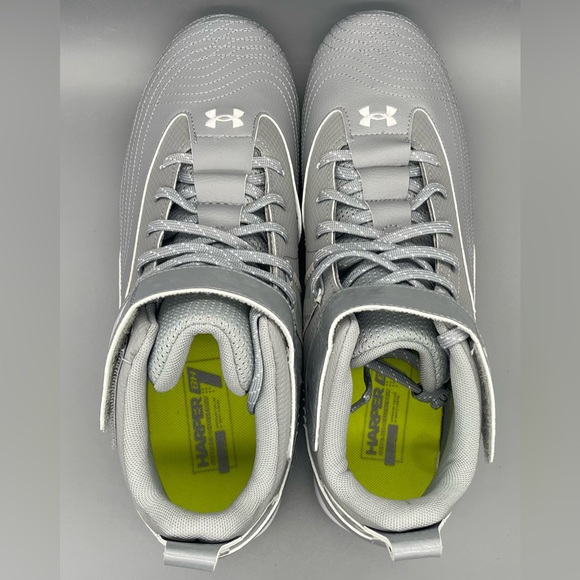 Under Armour Bryce Harper 7 Gray Baseball Cleats 3025587-101 Men Size 11.5 NEW - Picture 6 of 9